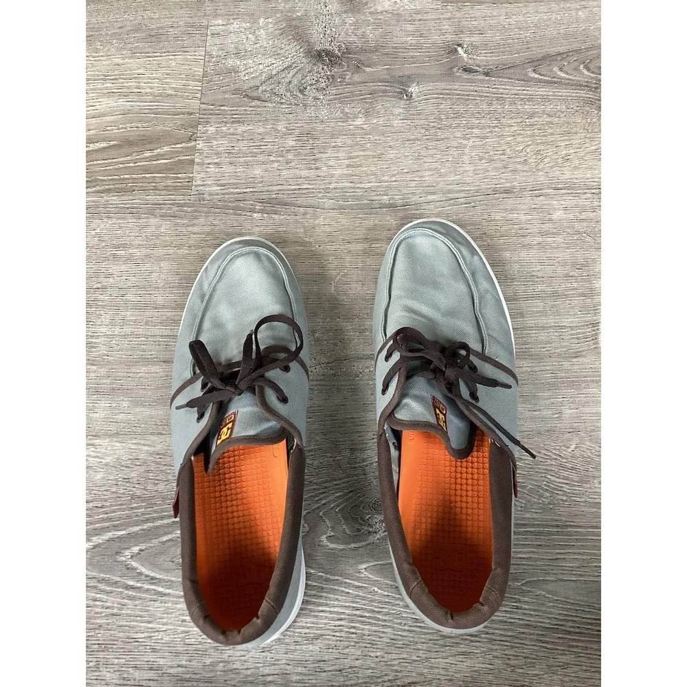DC Hampton Mens Shoes Size 13 Boat Sneakers Gray Brown Orange 320145